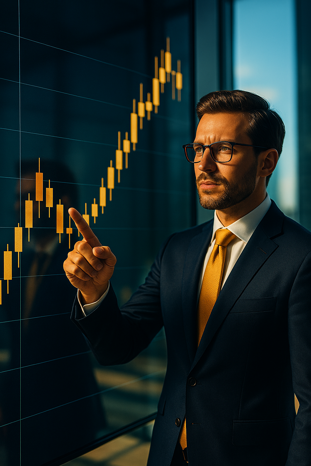 Market analysis — candlestick uptrend